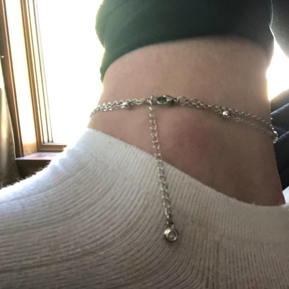 Women's Silver Butterfly Anklet - Picture 13 of 15